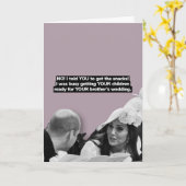 Royal Wedding grappige kaart (Gele Bloem)