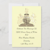 Royal Wedding Harry en Meghan Aangepaste Uitnodigi Kaart (Voorkant)