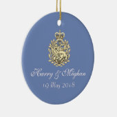 Royal Wedding Harry en Meghan Ornament (Blauw) (Rechts)