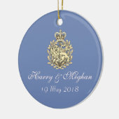 Royal Wedding Harry en Meghan Ornament (Blauw) (Links)
