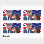 Royal Wedding Harry en Meghan Rechthoekige Sticker (Vel)