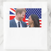Royal Wedding Harry en Meghan Rechthoekige Sticker (Tas)