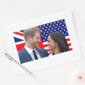 Royal Wedding Harry en Meghan Rechthoekige Sticker (Envelop)