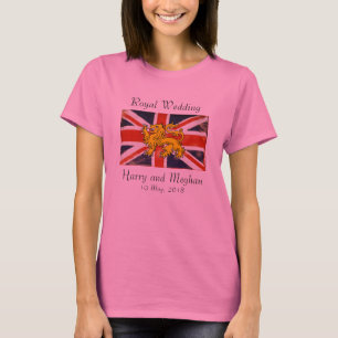 Royal Wedding Harry & Meghan T-shirt (roze)