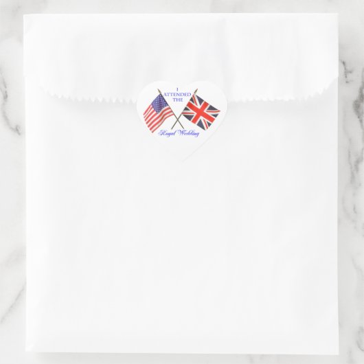 Royal Wedding Hart Sticker (Tas)