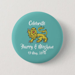 Royal Wedding Heraldry Lion Keepomwille Button