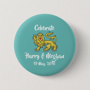 Royal Wedding Heraldry Lion Keepomwille Button