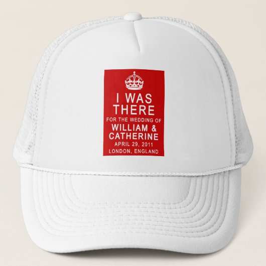 Royal Wedding I WAS ER Tshirts Trucker Pet (Voorkant)
