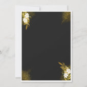 Royal wedding invitation in black and gold kaart (Achterkant)