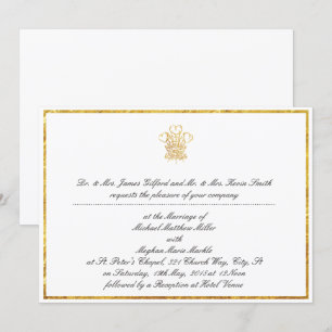 Royal Wedding Invitation Replica   UK Londen Kaart