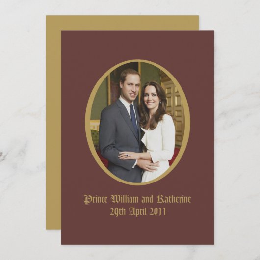 Royal Wedding Kaart (Voorkant / Achterkant)