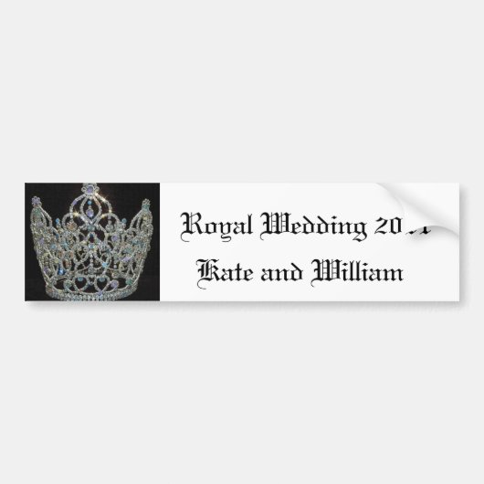 Royal Wedding/Kate & William Bumpersticker (Voorkant)