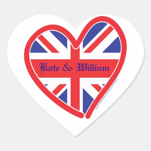 Royal Wedding/Kate & William Hart Sticker (Voorkant)