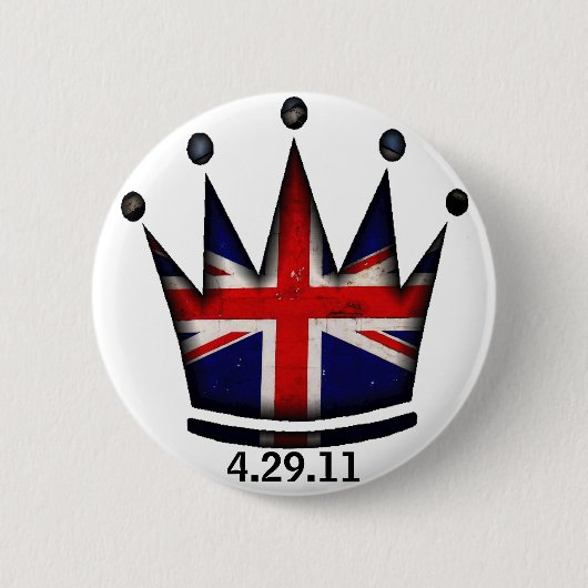 Royal Wedding Kate & William Ronde Button 5,7 Cm (Voorkant)
