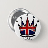 Royal Wedding Kate & William Ronde Button 5,7 Cm (Voorkant /achterkant)