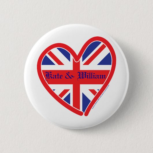 Royal Wedding/Kate & William Ronde Button 5,7 Cm (Voorkant)