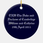 Royal Wedding Keramisch Ornament (Achterkant)