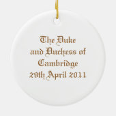 Royal Wedding Keramisch Ornament (Achterkant)