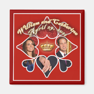 Royal Wedding Magnets for Party Favors Magneet