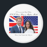 Royal Wedding Prince Harry en Meghan Markle Magneet<br><div class="desc">Royal Wedding Prince Harry en Meghan Markle Commemorative Royal Collectors item,  Professional Foto geïmporteerd uit het oorspronkelijke camerakopiebestand om de beste kwaliteit van het afbeelding te garanderen op uw cadeauproducten.</div>