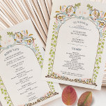 Royal Wedding Program Kaart<br><div class="desc">Introductie van ons Vintage Wedding Program, een delicaat ontwerp dat inspiratie haalt uit Royal British Stationery en de Belle Époque. Met verweven groen en bloemen is deze kaart een eerbetoon aan een periode die bekend staat om zijn artistieke bloei en unieke schoonheid. Bruiloften met Victoriaans thema's zijn gevuld met symboliek...</div>