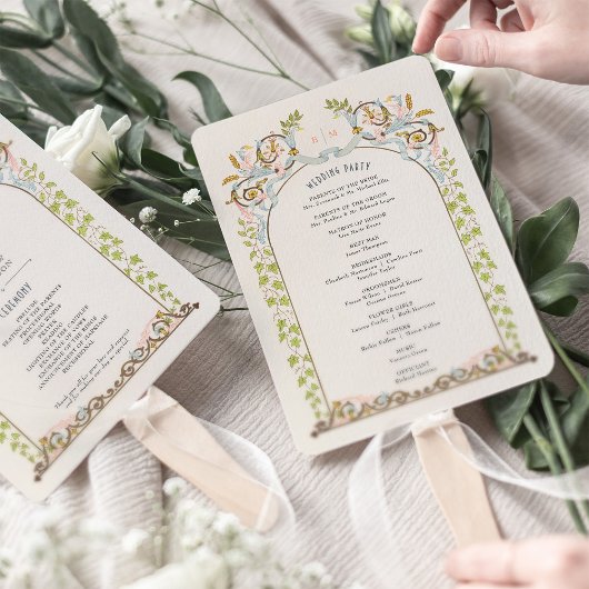  Royal Wedding Program Kaart Handwaaier