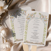  Royal Wedding Program Kaart Handwaaier