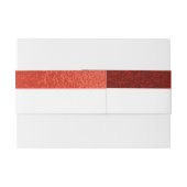 Royal Wedding Red Shiny Belly Band Uitnodigingen Wikkel (Achterkant Voorbeeld)
