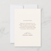 Royal Wedding Ring Dank u kaart met foto (Achterkant)