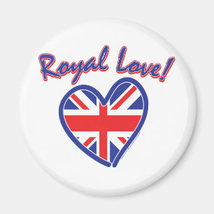 Royal Wedding, Royal Love, Union Jack Heart Magneet