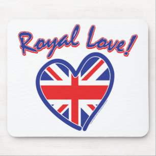 Royal Wedding, Royal Love, Union Jack Heart Muismat