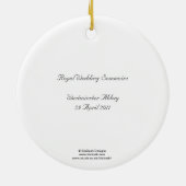 Royal Wedding Souvenirs Keramisch Ornament (Achterkant)