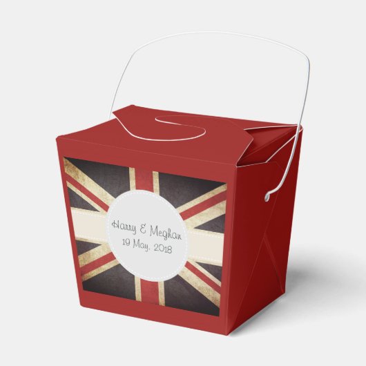 Royal Wedding Union Jack Favor Box Bedankdoosjes (Voorkant Zijde)