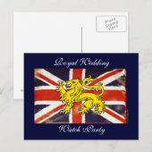 Royal Wedding Watch Party Briefkaart (Voorkant / Achterkant)