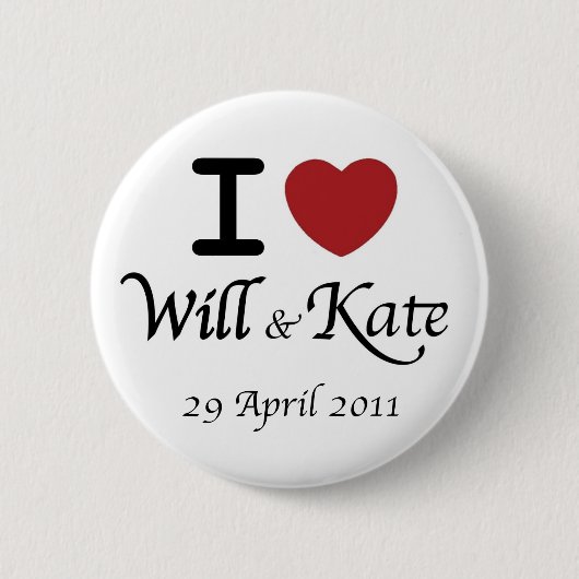 Royal Wedding William en Kate Button (Voorkant)