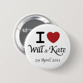 Royal Wedding William en Kate Button (Voorkant /achterkant)