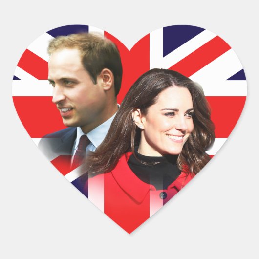 Royal Wedding - William & Kate Heart Stickers (Voorkant)