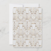 Royal White Gold Great Gatsby bewaart de datum Kaart (Achterkant)