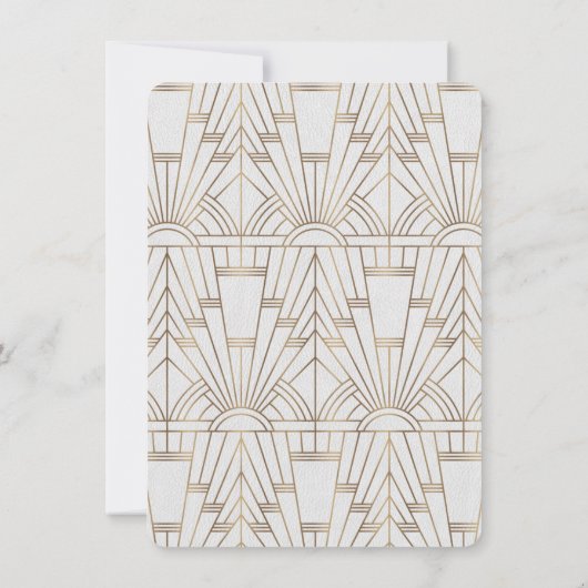 Royal White Gold Great Gatsby bewaart de datum Kaart (Achterkant)