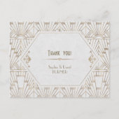 Royal White Gold Great Weddenschap Hartelijk dank Briefkaart (Voorkant)