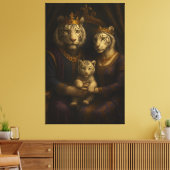 Royal White Tiger Family • Luxury Fine Art Canvas (Insitu (Woonkamer))