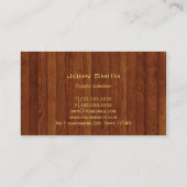 Royal Wood Stripes Plastic Surgeon Visitekaartje (Achterkant)