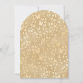 Royal Yellow Gold Crown Floral Quinceanera Kaart (Achterkant)