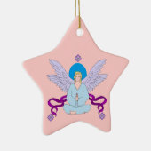 Royal Yoga Angel Keramisch Ornament (Rechts)