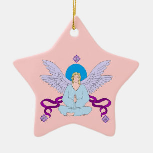 Royal Yoga Angel Keramisch Ornament