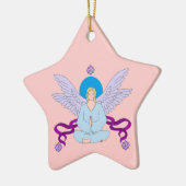 Royal Yoga Angel Keramisch Ornament (Links)