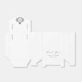 Royal, zwart en wit Crest Monogram bruiloft Bedankdoosjes (Uitgevouwen)