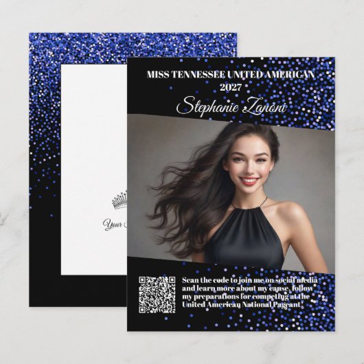 Royale Glitz Pageant Promo Autograph Briefkaart (Voorkant / Achterkant)