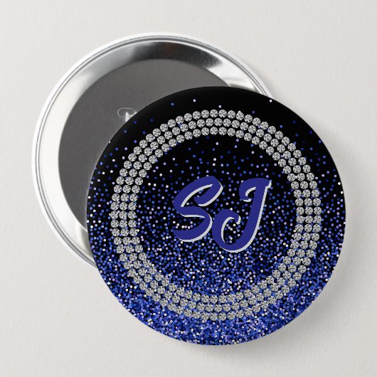 Royale Glitz Rhinestone Monogram Button (Voorkant /achterkant)