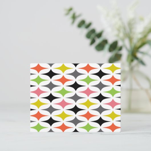 Royale Retro Design Briefkaart (Staand voorkant)